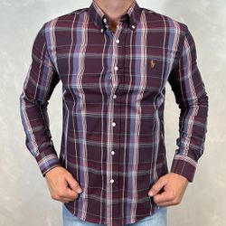 Camisa Manga Longa PRL Xadrez Roxo⭐ - 40107 - LOJA VIPIX