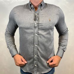 Camisa Manga Longa PRL Cinza - 40357 - BARAOMULTIMARCAS