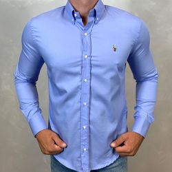Camisa Manga Longa PRL Azul - 40410 - LOJA VIPIX