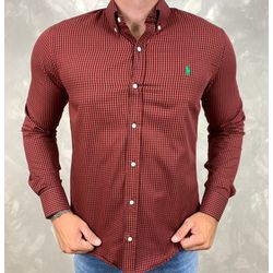 Camisa Manga Longa PRL Xadrez Vinho - 40524 - VITRINE SHOPS