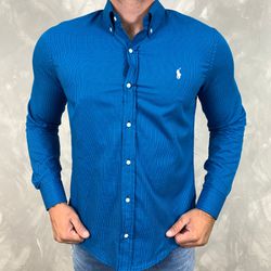 Camisa Manga Longa PRL Xadrez Azul - 40537 - VITRINE SHOPS