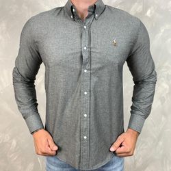 Camisa Manga Longa PRL Cinza - 40596 - DROPA AQUI