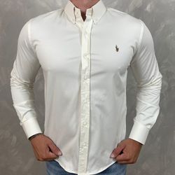 Camisa Manga Longa PRL Off white - 40597 - LOJA VIPIX