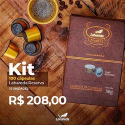 KIT 100 CÁPSULAS LABAREDA RESERVA - kit-reserva-10... - Café Labareda