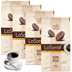 Combo 2kg Café Torrado e Moído Tradicional - LaSanté