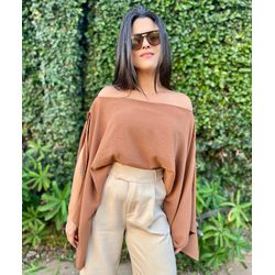 Blusa Capa Caramelo Serena - Cajuá Franca