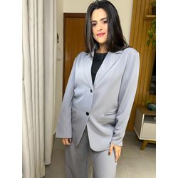Blazer Oversized Cinza - Cajuá Franca