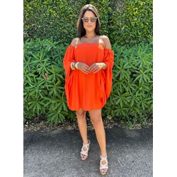 Conjunto Bata e Shorts Plissado Ombro a Ombro Cora... - Cajuá Franca