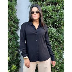 Camisa Social Preta - Cajuá Franca