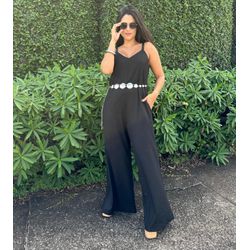 Macacão Pantalona Lívia Preto - Cajuá Franca