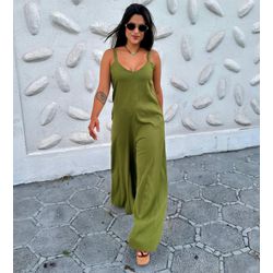 Macacão Pantalona Lívia Verde - Cajuá Franca