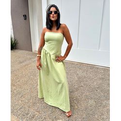 Vestido Longo Tomara Que Caia Verde Claro - Cajuá Franca