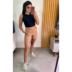 Short Alfaiataria Caramelo - Cajuá Franca