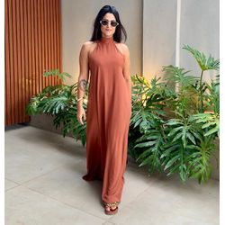 Vestido Midi Frente Única Cacau - Cajuá Franca