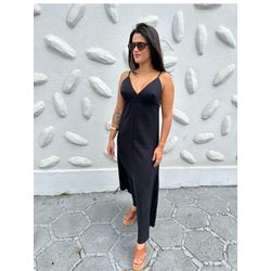 Vestido Midi Elisa Preto - Cajuá Franca
