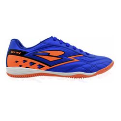 Chuteira Futsal Dray Topfly Adulto Azul/Laranja - ... - Calçado&Cia