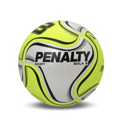 Bola Penalty Society 8X Branco/Amarelo - 521289188... - Calçado&Cia