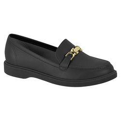 Mocassim Moleca Feminino Napa com Fivela Preto - 5... - Calçado&Cia