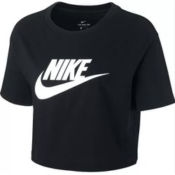 Camiseta Cropped Nike Sportswear Feminina Preta - ... - Calçado&Cia
