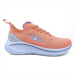 Tênis Adrun Feminino Fit Easy Salmão - 10601F-2001... - Calçado&Cia