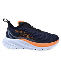Tênis Adrun Masculino Speed Flex Marinho-Laranja -... - Calçado&Cia