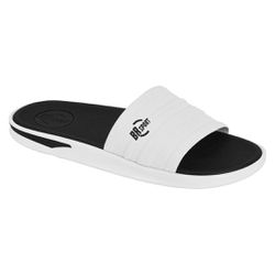 Chinelo Brsport Slide Masculino Casual Branco/Pret... - Calçado&Cia