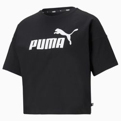 Camiseta Puma Crooped Essentials Logo Feminina - 5... - Calçado&Cia