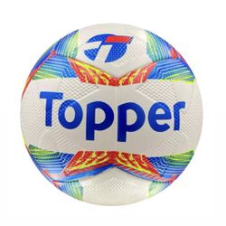 Bola Topper Futebol Society Slick 24 Branco+Amarel... - Calçado&Cia