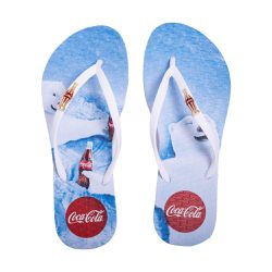 Chinelo Coca-Cola Snow Angel Bears Branco - CC3192 - Calçado&Cia