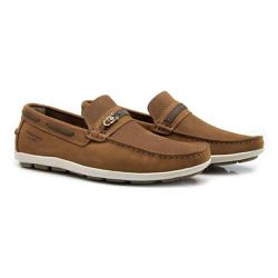 Mocassim Ferricelli Driver Caramelo/Brown - YN463... - Calçado&Cia