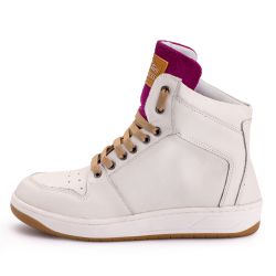 Tênis Sneaker Unissex Couro Legitimo Off-White Str... - CALCADOFITNESS