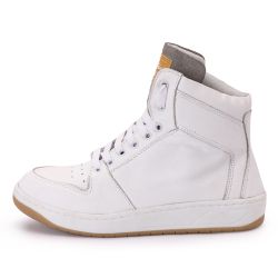 Tênis Sneaker Unissex Couro Legitimo Off-White Cin... - CALCADOFITNESS