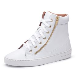 Tênis Sneaker Fitness Feminino Vegano Branco Tenih... - CALCADOFITNESS