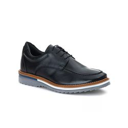 Sapato Derby Couro Preto 2401 - CALÇADOS MAFISA