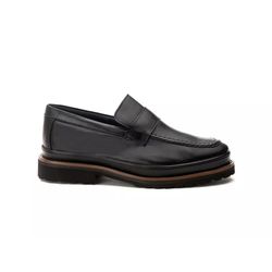 Sapato Loafer Confort Couro Preto - CALÇADOS MAFISA