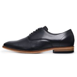 SAPATO SOCIAL OXFORD LISO PRETO - SOLA COURO - CALÇADOS MAFISA