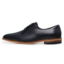 SAPATO SOCIAL DERBY LISO PRETO - SOLA COURO - CALÇADOS MAFISA