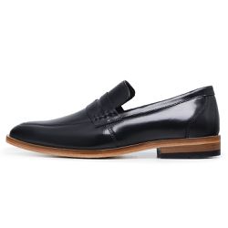 SAPATO SOCIAL LOAFER PRETO GRAVATA - SOLA COURO - CALÇADOS MAFISA