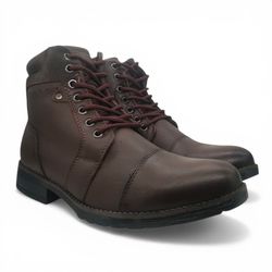 Bota Masculina Braver Couro Café - BRV-CF-102023 - Calçados Em Casa