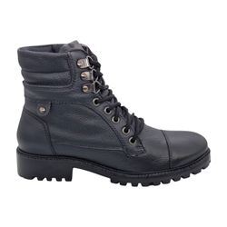 Bota Bella Couro Preta - BC123456 - Calçados Em Casa