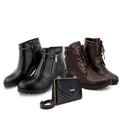 Kit 1 Bota Coturno Cano Curto, Coturno Café e Cart... - CALMARIASHOP