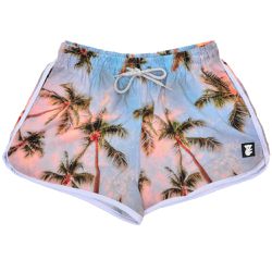 Short Feminino com Estampa Coqueiros - 1 - CALMARIASHOP