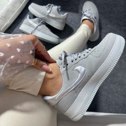 Tênis Air Force Luxo Cinza e Prata - 1 - CALMARIASHOP