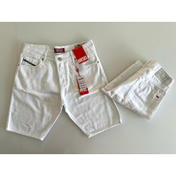 Bermuda Jeans DSL - Branco Rasgado - 302006068 - Atacado Porto Alegre
