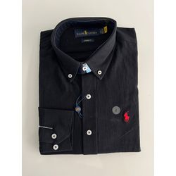 Camisa Social Linho RL - Preto - 302902114 - Atacado Porto Alegre