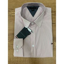 Camisa Social TH - Listras roxo e vermelho - 50300... - Atacado Porto Alegre