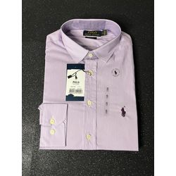 Camisa Social RL - Listras lilás e branco - 30290... - Atacado Porto Alegre