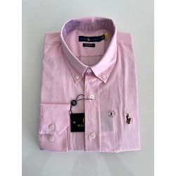 Camisa Social Oxford Elastano RL - Rosa - 30290210 - Atacado da Camiseteria Poa