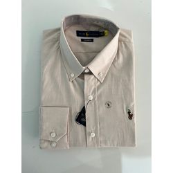 Camisa Social Oxford Elastano RL - Bege - 30290211 - Atacado da Camiseteria Poa