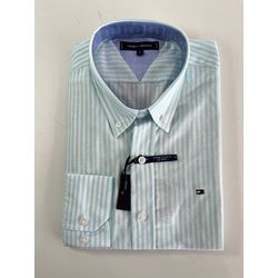 Camisa Social TH Fio Egipcio - Listra Verde claro ... - Atacado da Camiseteria Poa